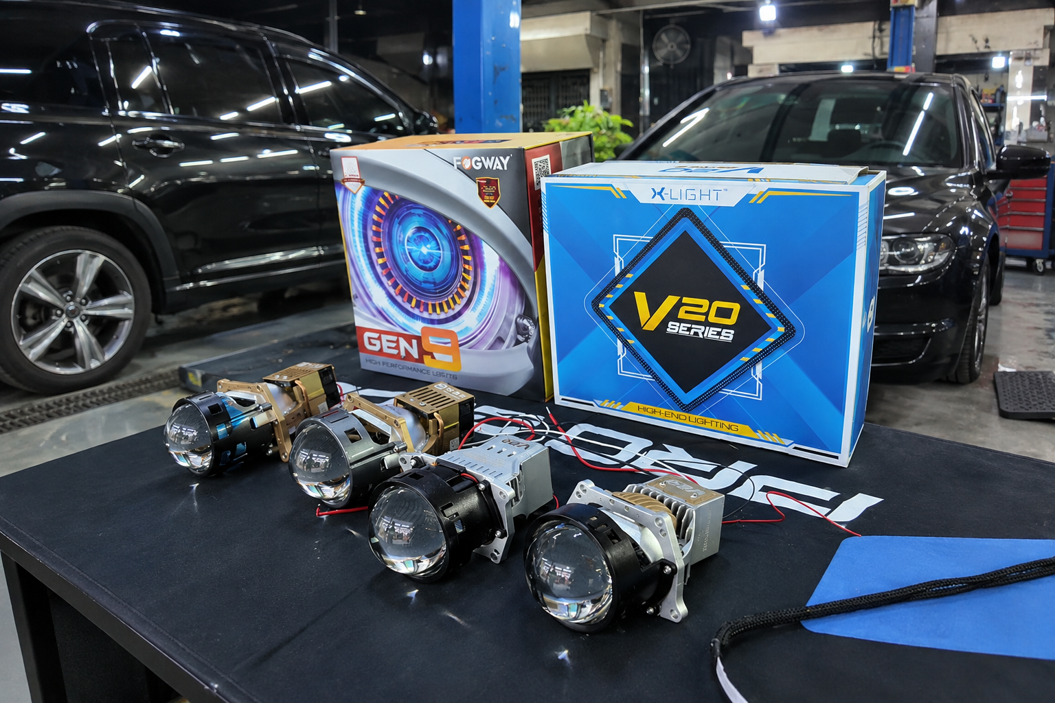 Combo Bi LED X-Light V20 & Bi Gầm Fogway Gen9 Cho VinFast Lux A